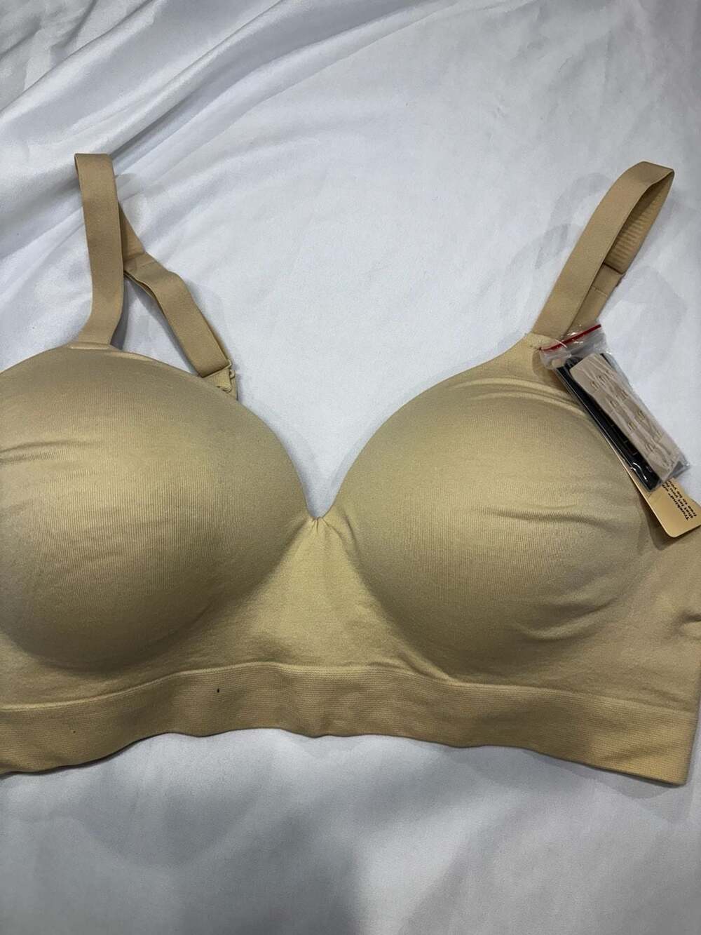 Truekind Supportive Comfort Wireless Shaping Bra Nude Size Large #10210